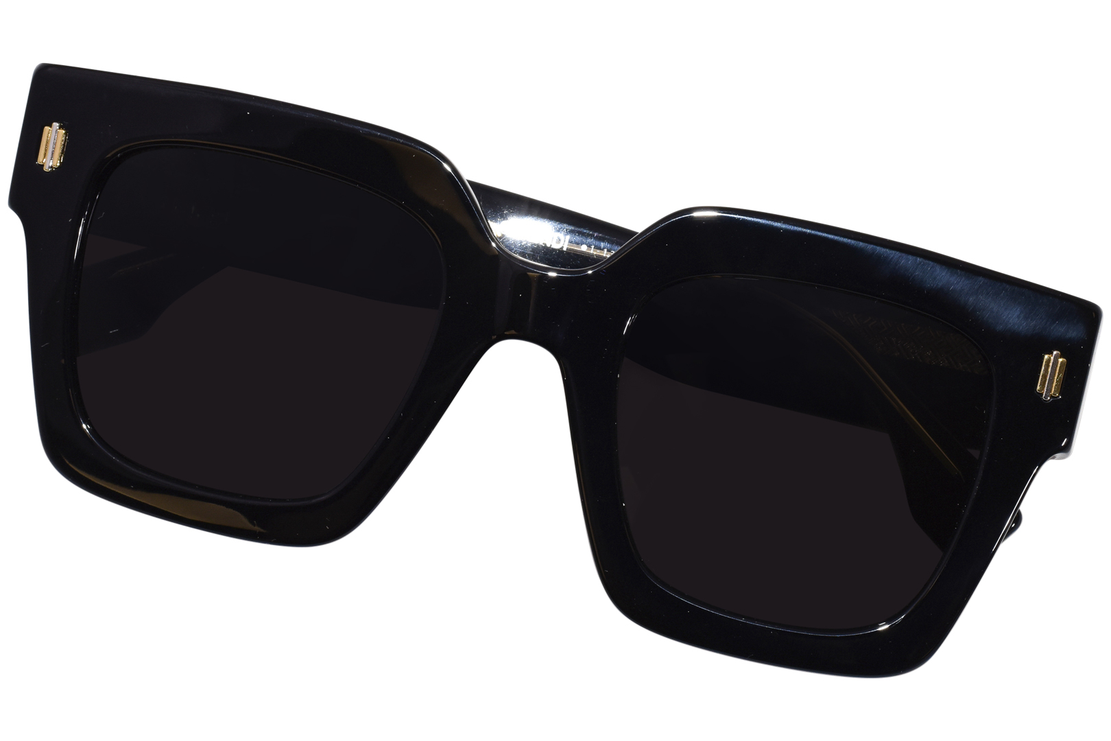 FENDI スクエアフレムサンクラス FE40100I 01A Fendi FE40101I 01A Sunglasses Women's Shiny Black/Smoke
