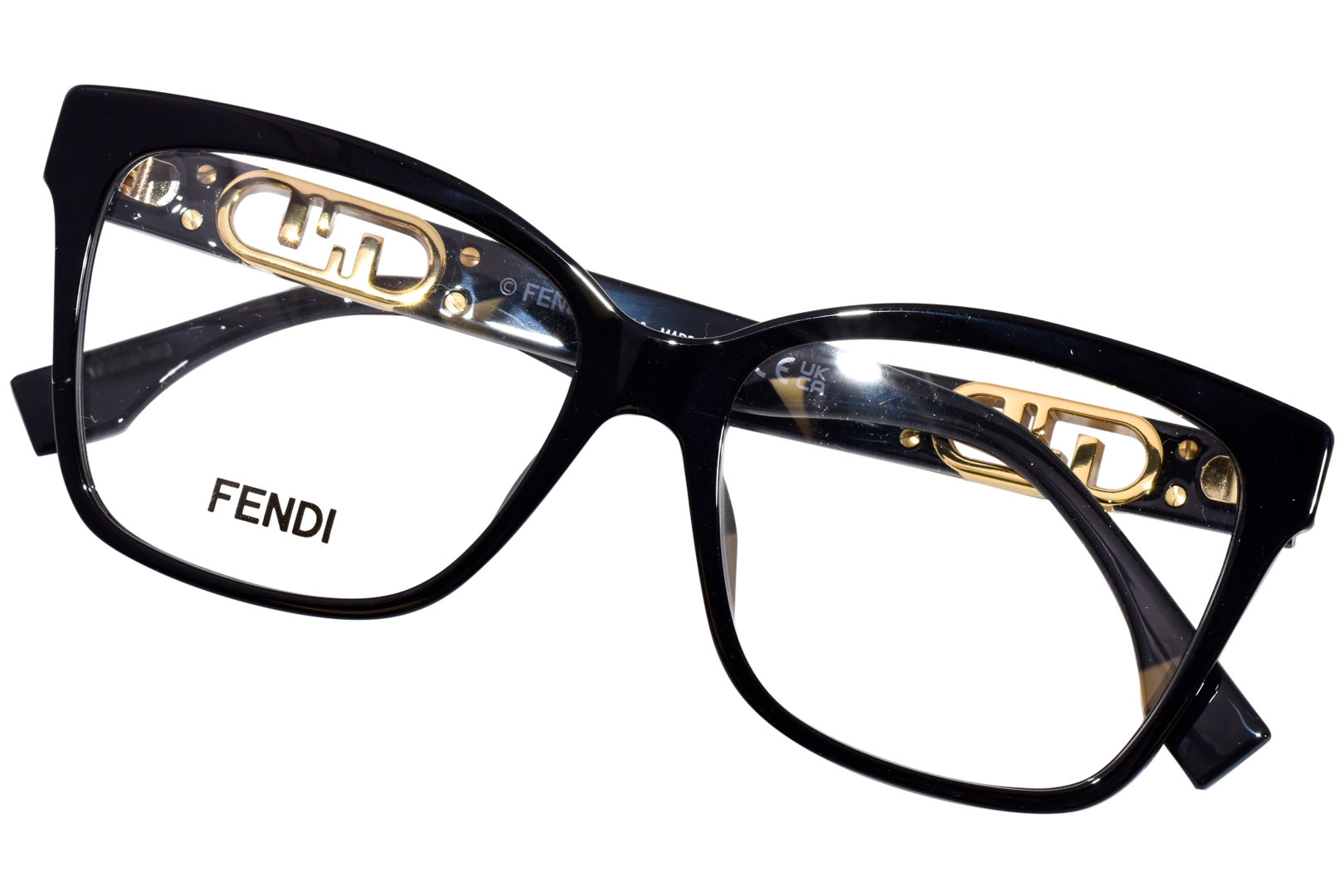メガネ FENDI Woman Optical frames Black FE50025I 001 Eyeglasses FENDI FE50025I 001 55-15 Black in stock | Price