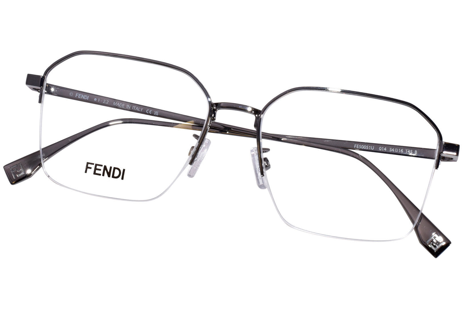 FENDI スクエアフレムメカネ FE50090I 001 Fendi Fine FE50090I 001 Glasses - US