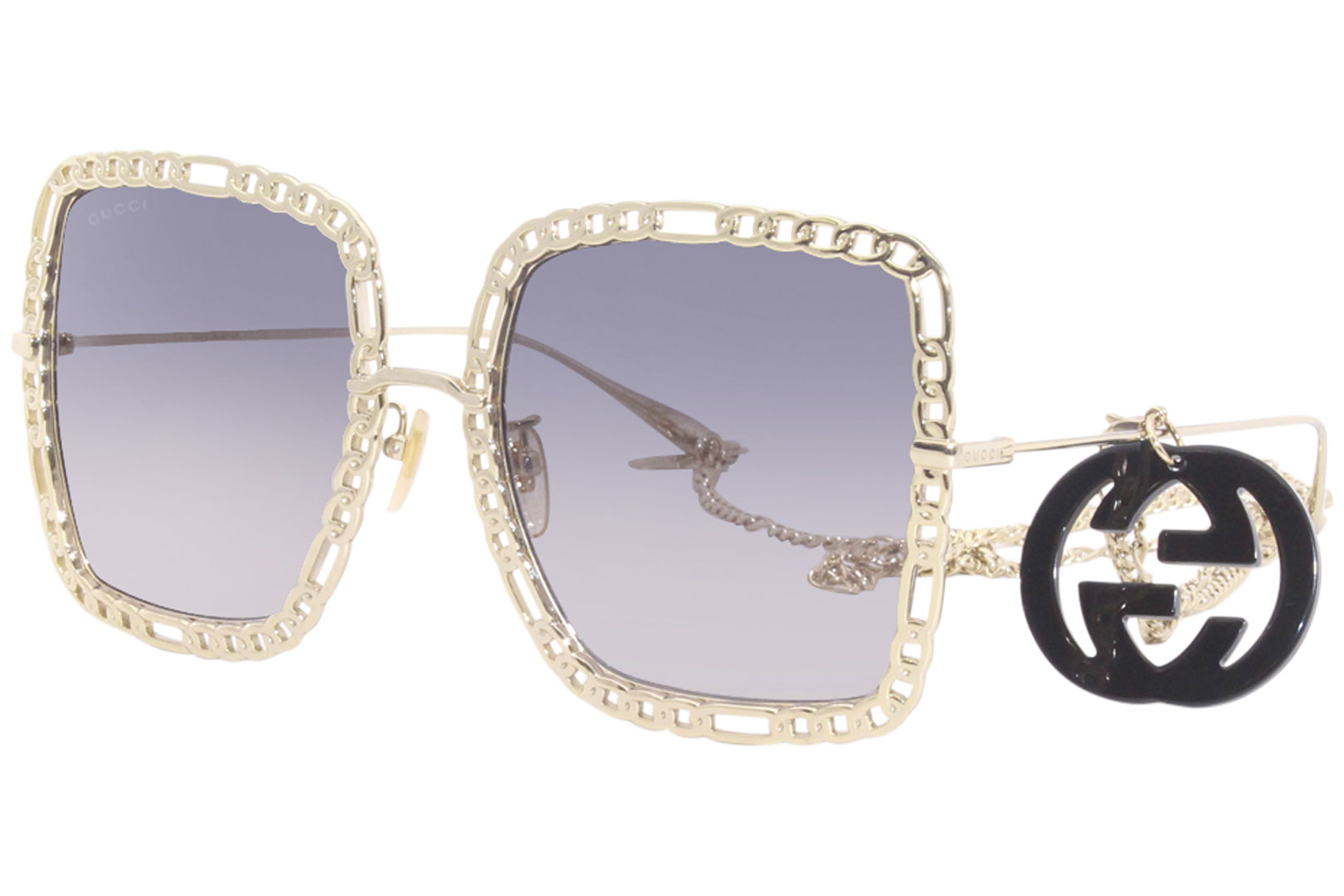 Gucci Sunglasses Women's GG1033S 003 Gold Necklace Chain 57-21-145