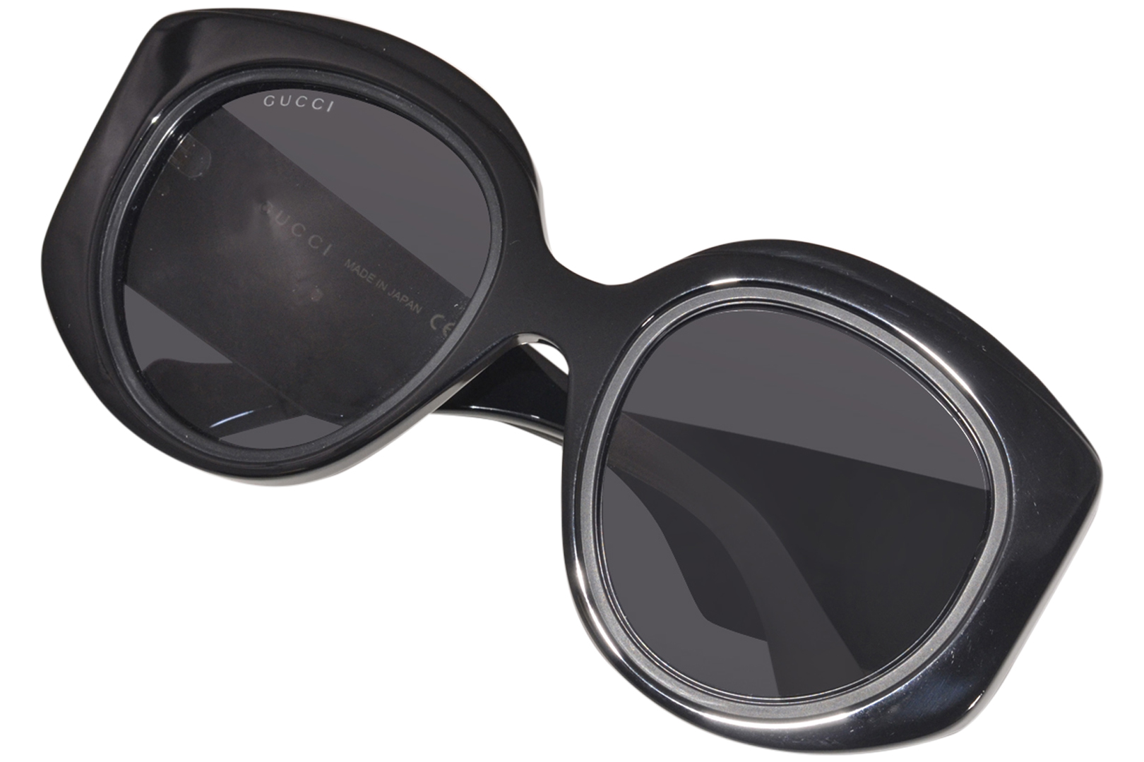 Gucci GG1308S 001 Sunglasses Women's Black/Grey Round Shape