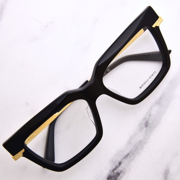 Bottega Veneta BV1243O 001 Eyeglasses Women's Black/Gold