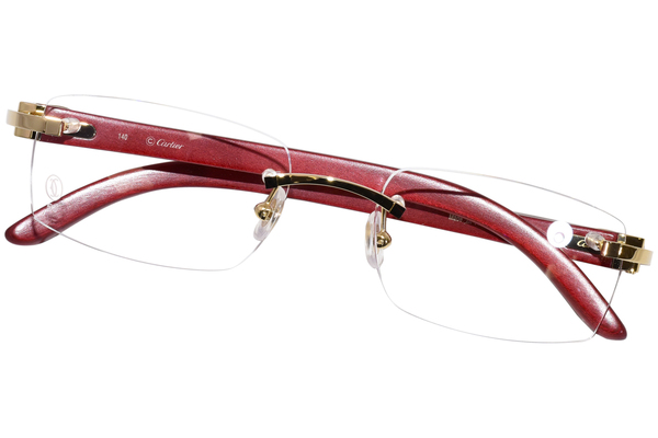 CARTIER 長方形フレムメカネ CT0566O 005 Cartier CT0566O 005 Eyeglasses Black Black - eye-oo.com
