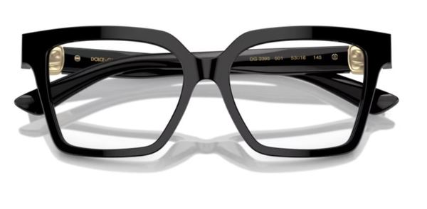 Dolce & Gabbana DG3395 501 Eyeglasses Women's Black Full Rim