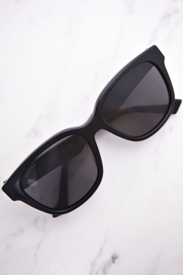 Gucci GG1430SK 001 Sunglasses Men's Black/Grey Rectangle