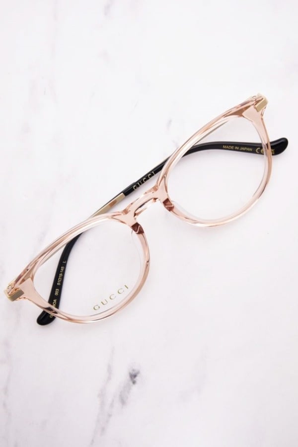 Gucci GG1466OA 003 Eyeglasses Pink/Gold Full Rim Oval Shape Gucci GG1466OA 003 Eyeglasses Pink/Gold Full Rim Oval Shape