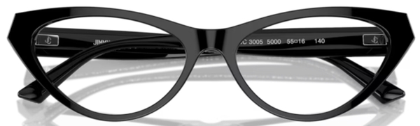 Jimmy Choo JC3005 5000 Eyeglasses Women's Black Full Rim Cat