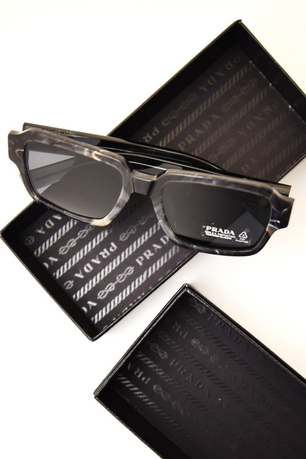PRADA セール★ 1X542N Prada Goldtone Metal Frame Gradient Tinted Aviator