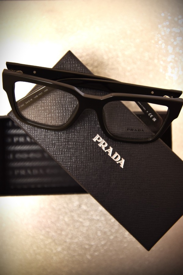 Prada PR-08ZV 1AB1O1 Eyeglasses Men's Black Full Rim Square