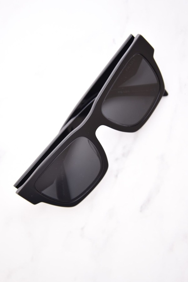 Prada PR A06S 16K08Z Sunglasses Men's Black/Dark Grey Pillow Prada PR A06S 16K08Z Sunglasses Men's Black/Dark Grey Pillow