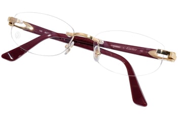 Cartier Core Range CT0318O 001 Eyeglasses Gold/Black Rimless