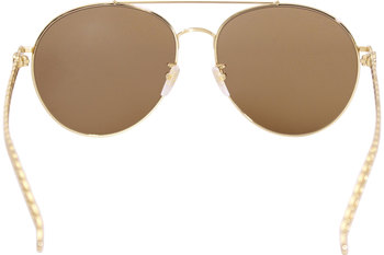 Gucci Sunglasses Women's GG0725S 003 Gold/Red Removable