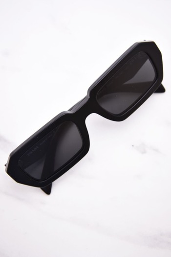 Prada PR A12S 16K08Z Sunglasses Women's Black/Dark Grey 52