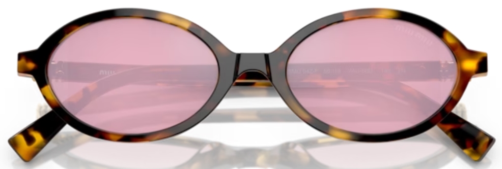 Miu Miu MU 04ZSF VAU50D Sunglasses Women's Honey Havana/Pink