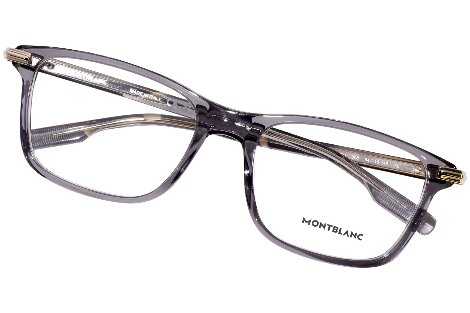 Mont Blanc MB0277O 008 Eyeglasses Men's Grey/Gold Full Rim