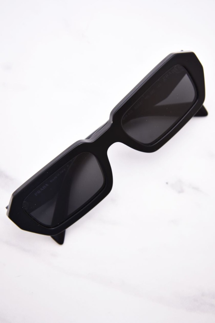 Prada PR A12S 16K08Z Sunglasses Women's Black/Dark Grey 52