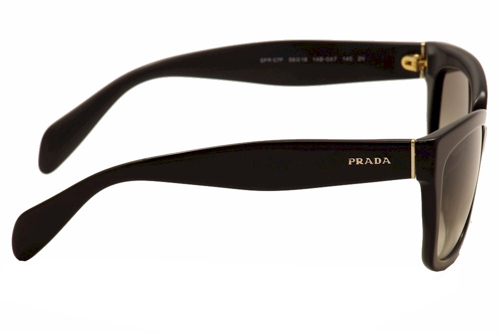 サングラス PRADA Woman Sunglasses Black SPR 14W POLARIZED 1AB-5Z1 Prada SPR 07P 1AB-5Z1 - Black/Grey Polarized by Prada for