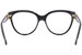 Gucci GG1024O Eyeglasses Frame Women's Full Rim Cat Eye With Gold Chain