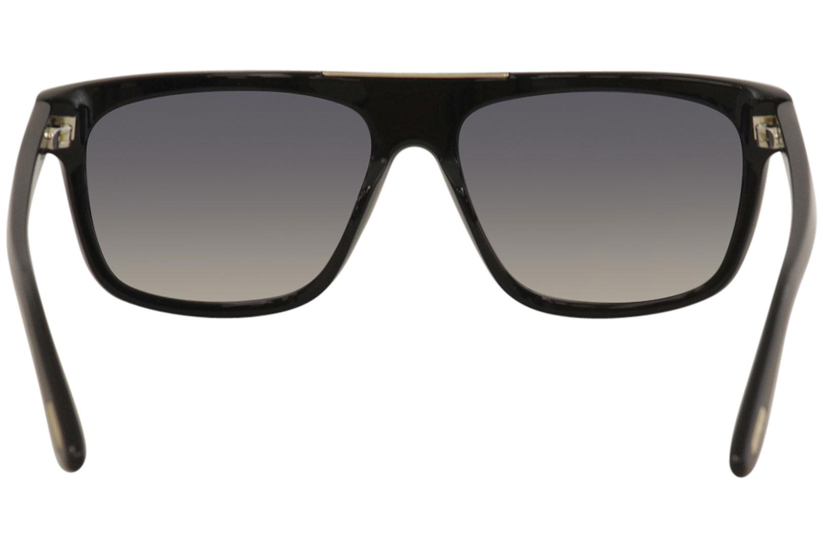 tom ford mens cecilio 02 tf628 tf 628 pilot sunglasses shiny black smoke gradient 01b 5