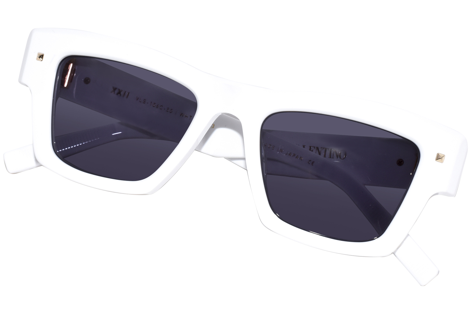 Valentino XXII VLS-106C Sunglasses White/Grey Square Shape