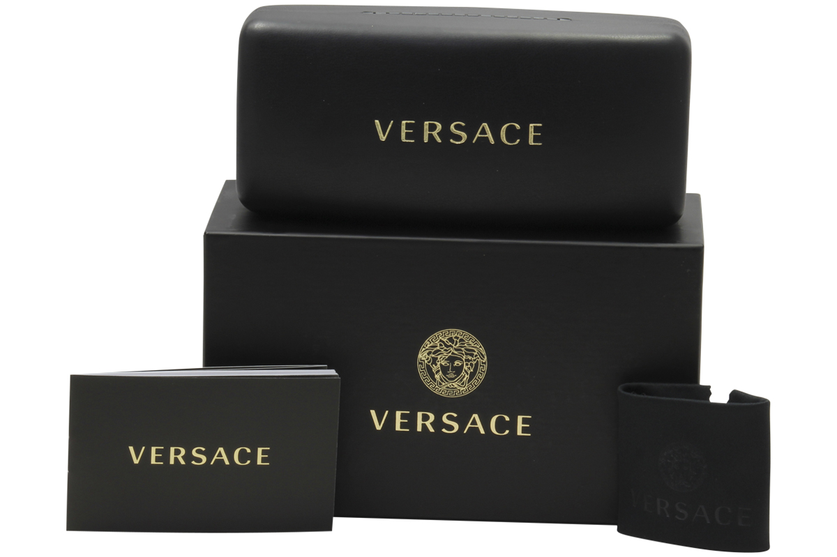 Versace VE4322 GB1/T5 Black-Gold Medusa Logo/Brown Polarized Lenses Sunglasses 