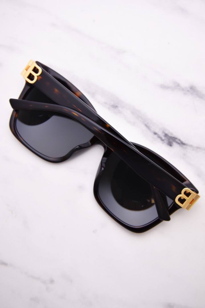 サングラス BALENCIAGA SS25 Woman SUNGLASSES (BB0102SA 002 BROWN) BB0102SA 002 Acetate Havana Gold Green by Balenciaga - Sabina
