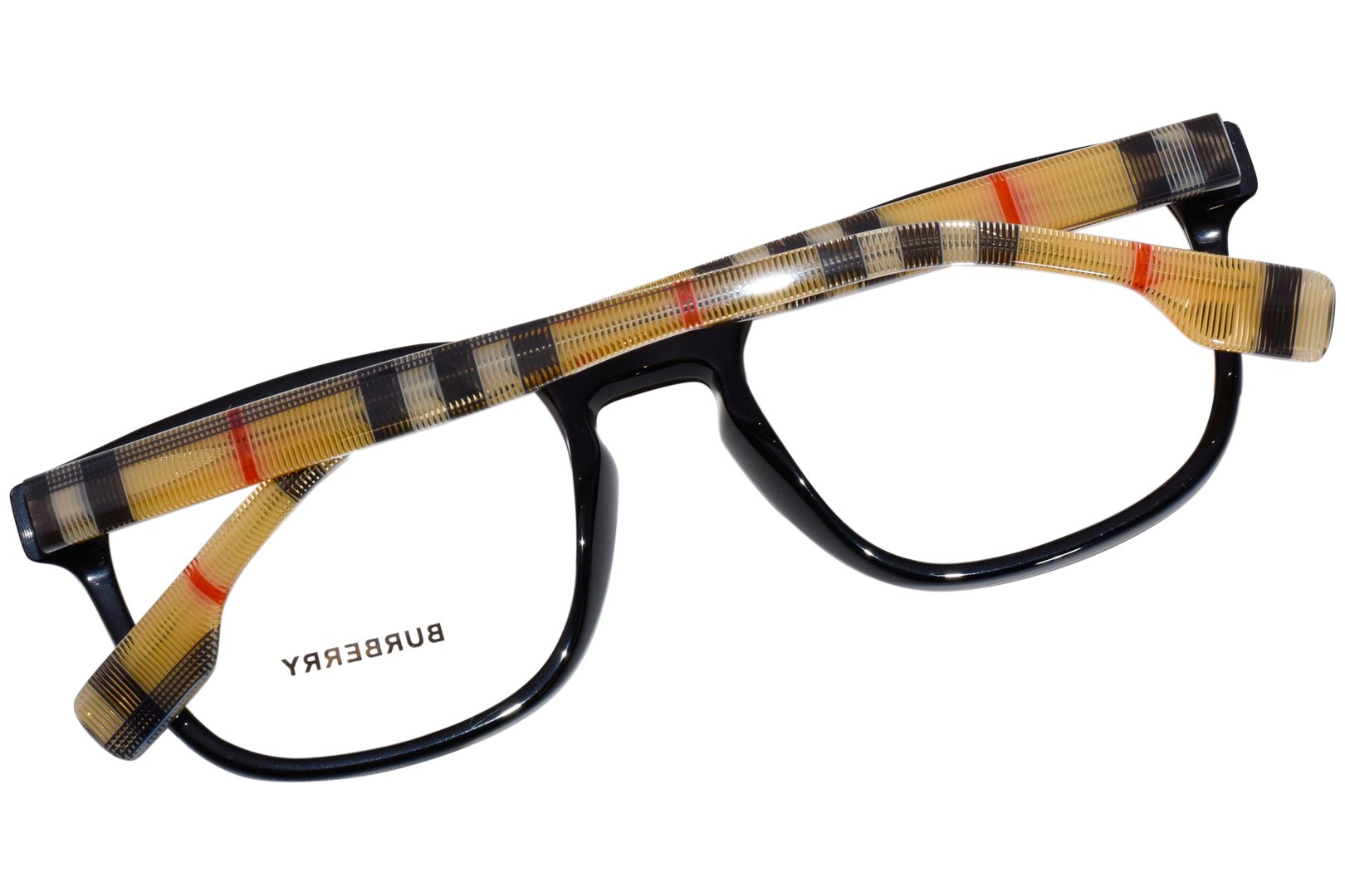 Burberry Edison BE2344 3952 Eyeglasses Men's Black-Plaid Burberry Edison BE2344 3952 Eyeglasses Men's Black-Plaid