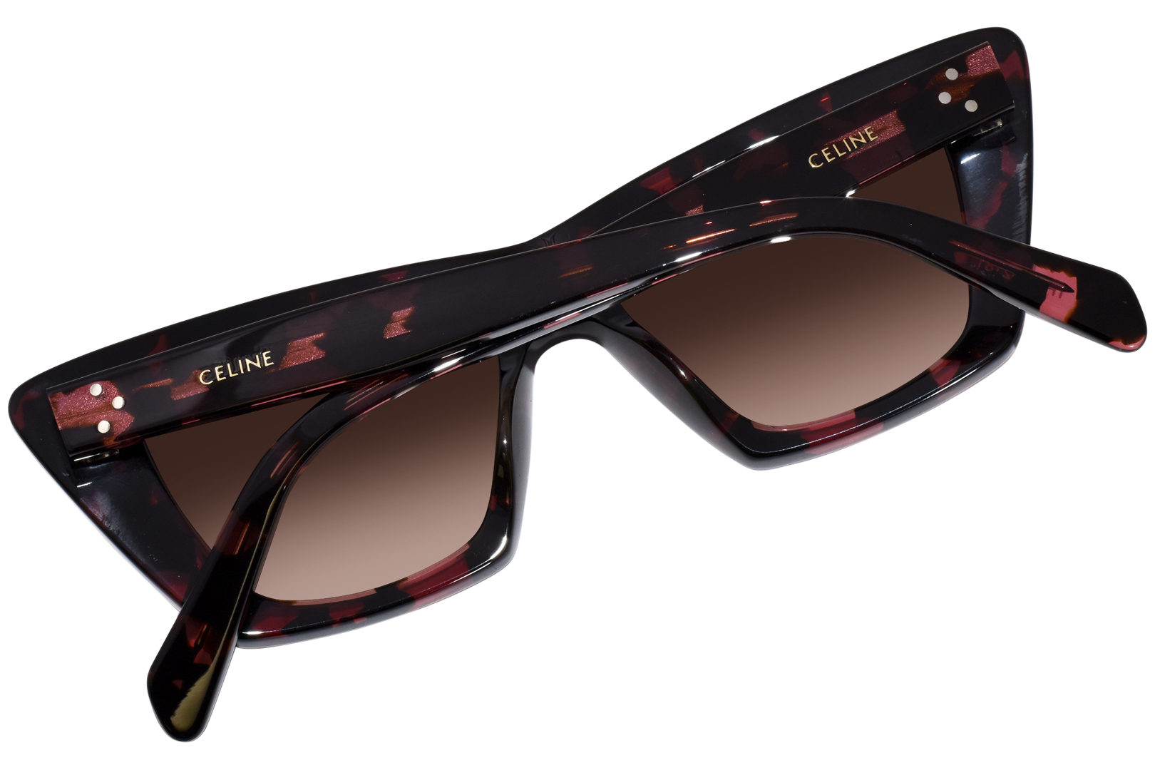 Celine CL40187I 55F Sunglasses Women's Shiny Red Havana Celine CL40187I 55F Sunglasses Women's Shiny Red Havana