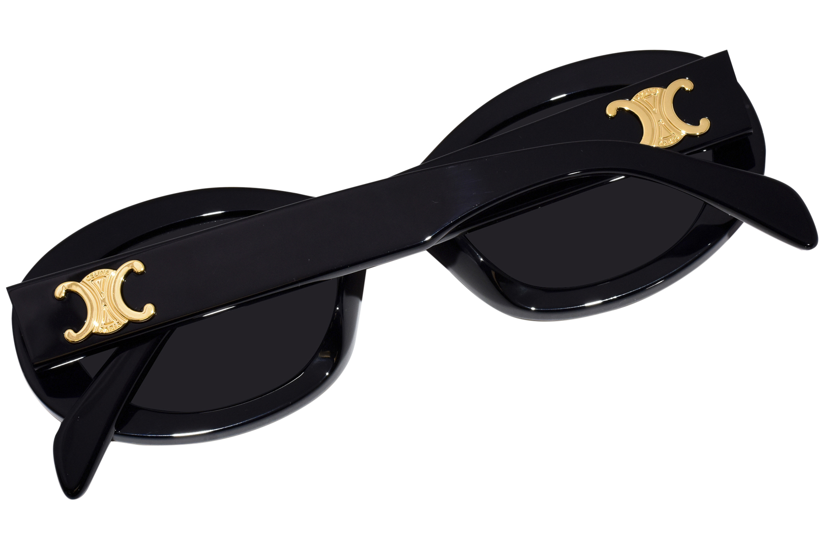 【送料&関税込】Celine Cl40194u-01a Sunglasses CELINE CL40194U 01A Shiny Black Oval Sunglasses With Grey