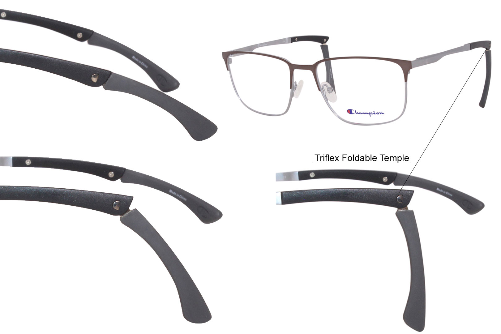 Champion Chasex C03 Titanium Eyeglasses Men's Gunmetal