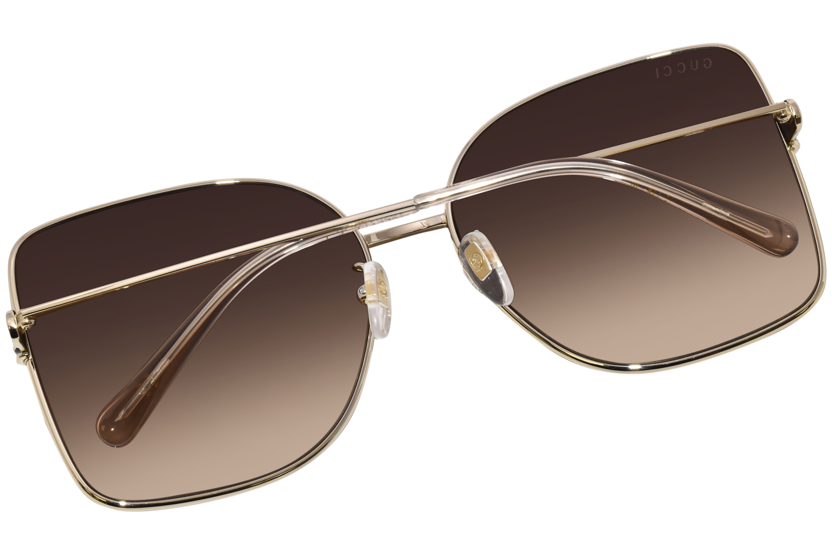 サングラス GUCCI Woman Sunglasses Brown GG1282SA 003 Gucci GG1282SA 003 Sunglasses Women's Gold/Brown Gradient