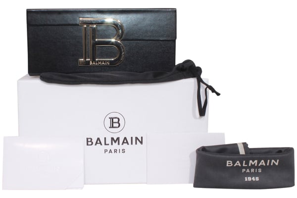メガネ BALMAIN FW25 Balmain - BPX - b (BPX 123 B) Balmain Brigade-V BPX-142A Titanium Eyeglasses Gold/Black