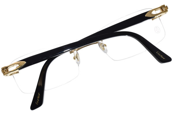 Cartier Core Range CT0287O 005 Eyeglasses Gold/Black Rimless 56-19-145 ...
