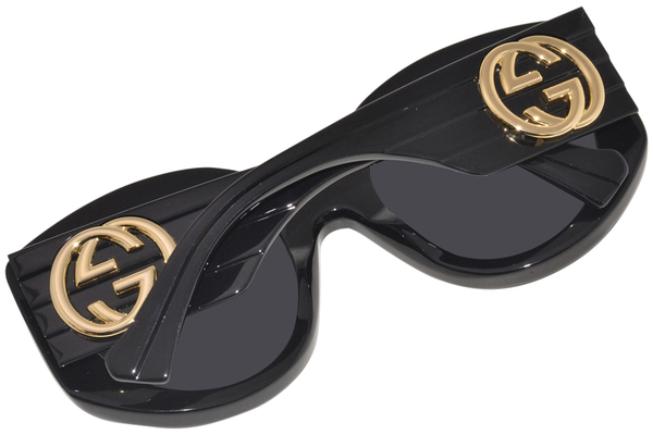 Gucci GG1308S 001 Sunglasses Women's Black/Grey Round Shape