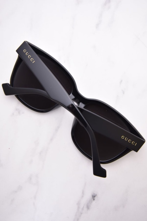Gucci GG1430SK 001 Sunglasses Men's Black/Grey Rectangle