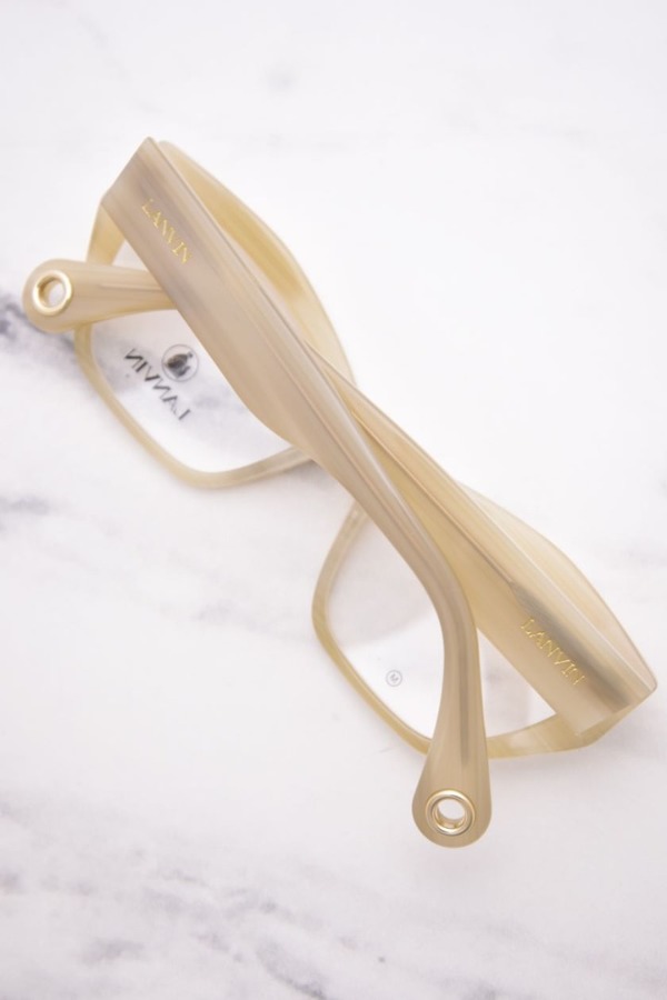 Lanvin LNV2638 103 Eyeglasses Women's Ivory Horn Full Rim