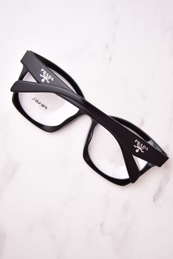 Prada PR A05VF 16K1O1 Eyeglasses Women's Black Full Rim Prada PR A05VF 16K1O1 Eyeglasses Women's Black Full Rim