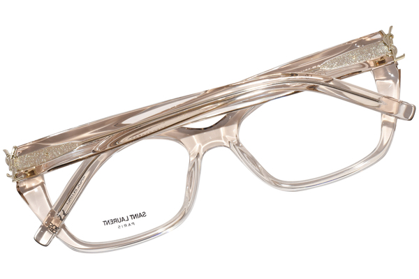 Saint Laurent SL-M117 004 Eyeglasses Women's Beige Full Rim