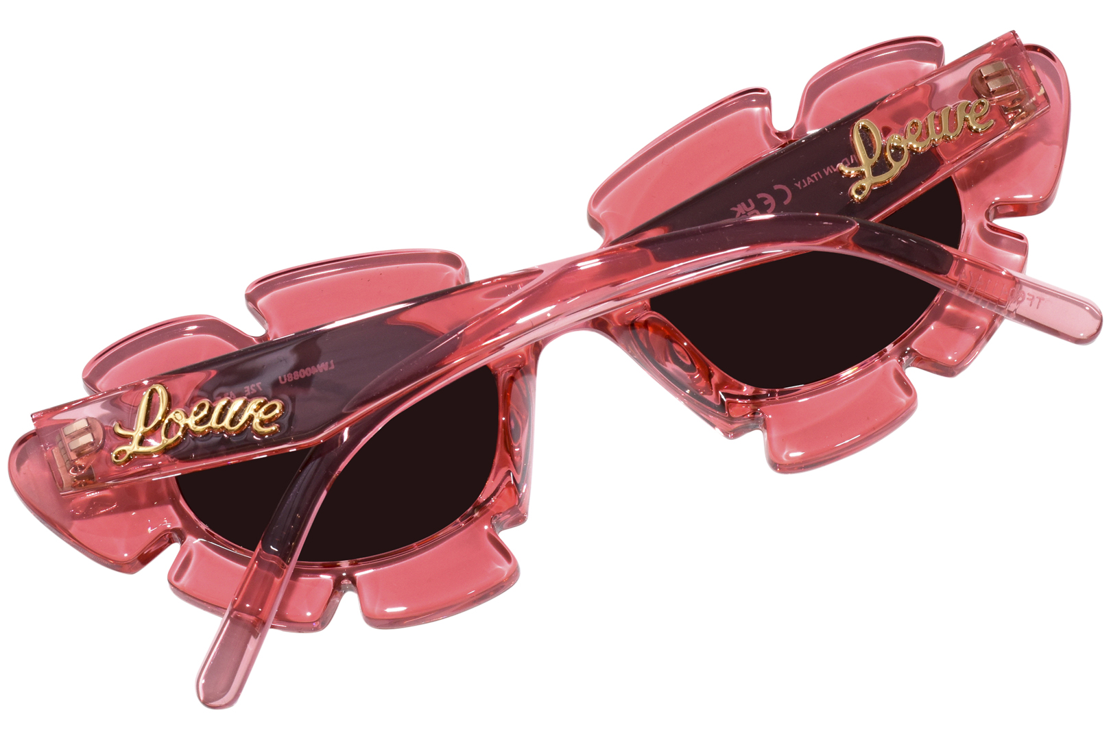Loewe LW40088U 72E Sunglasses Women's Shiny Transparent Pink