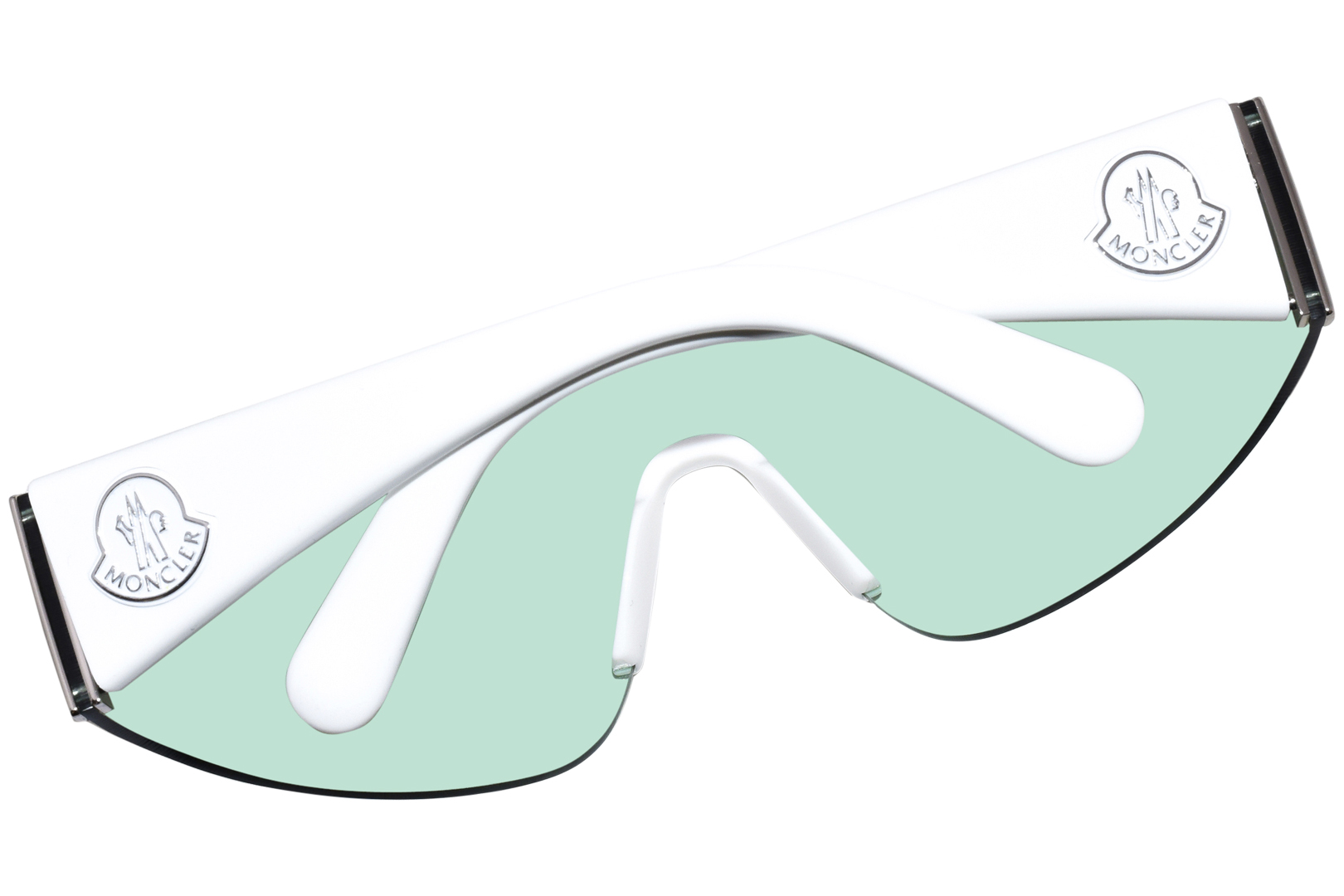 Moncler ML0247 21N Sunglasses White/Green Shield 143-0-125