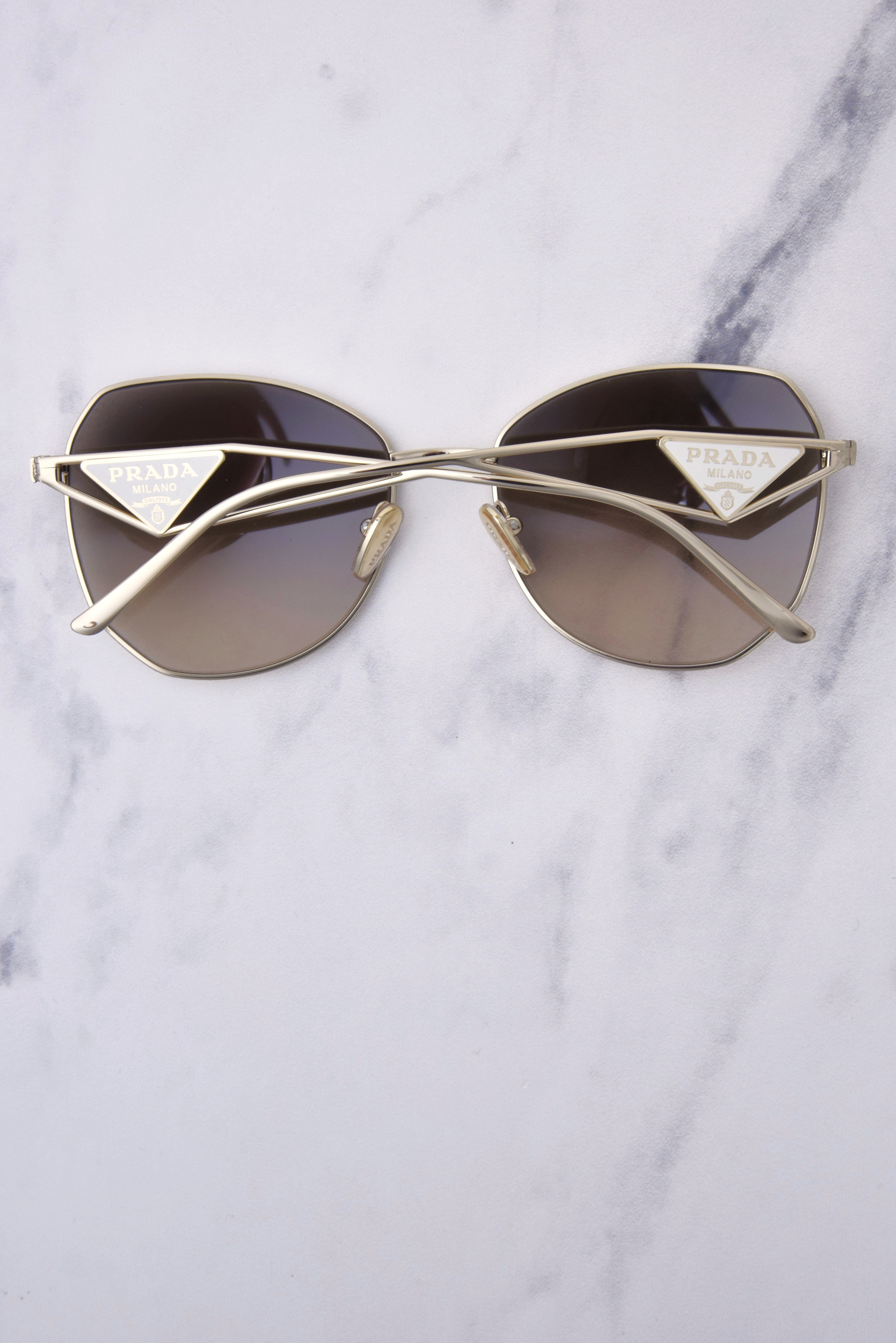 Prada PR-57YS ZVN3D0 Sunglasses Women's Pale Gold/Light Prada PR-57YS ZVN3D0 Sunglasses Women's Pale Gold/Light