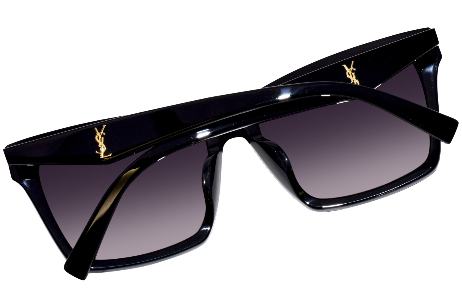 Saint Laurent SL-M104/F 001 Sunglasses Black/Grey Gradient
