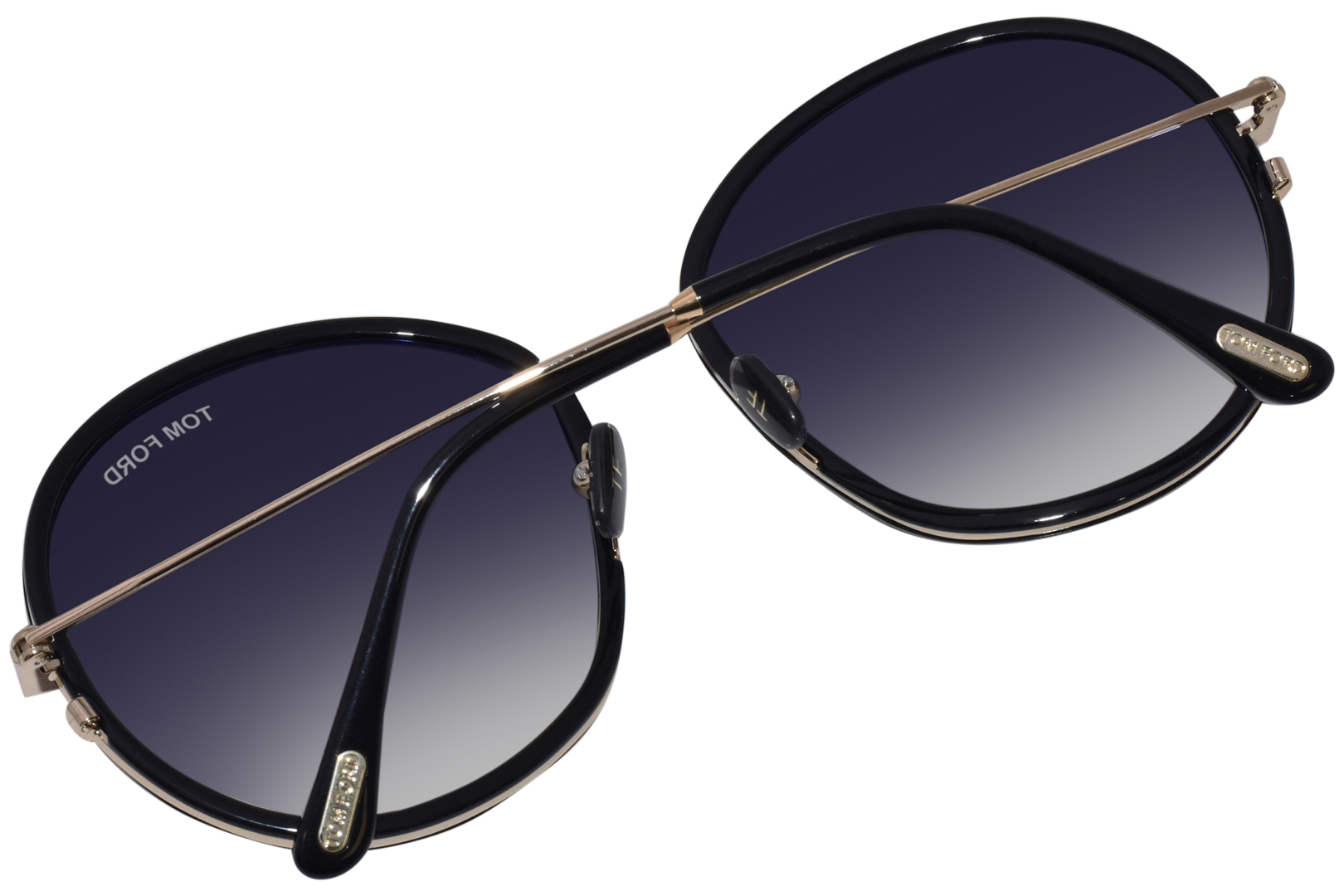 ◆HUNTEREYEWEAR◆ WOMAN Round Titanium Combo Sunglasses Tran TOM FORD Hunter-02 TF946 72W Pink Gold Womens Round