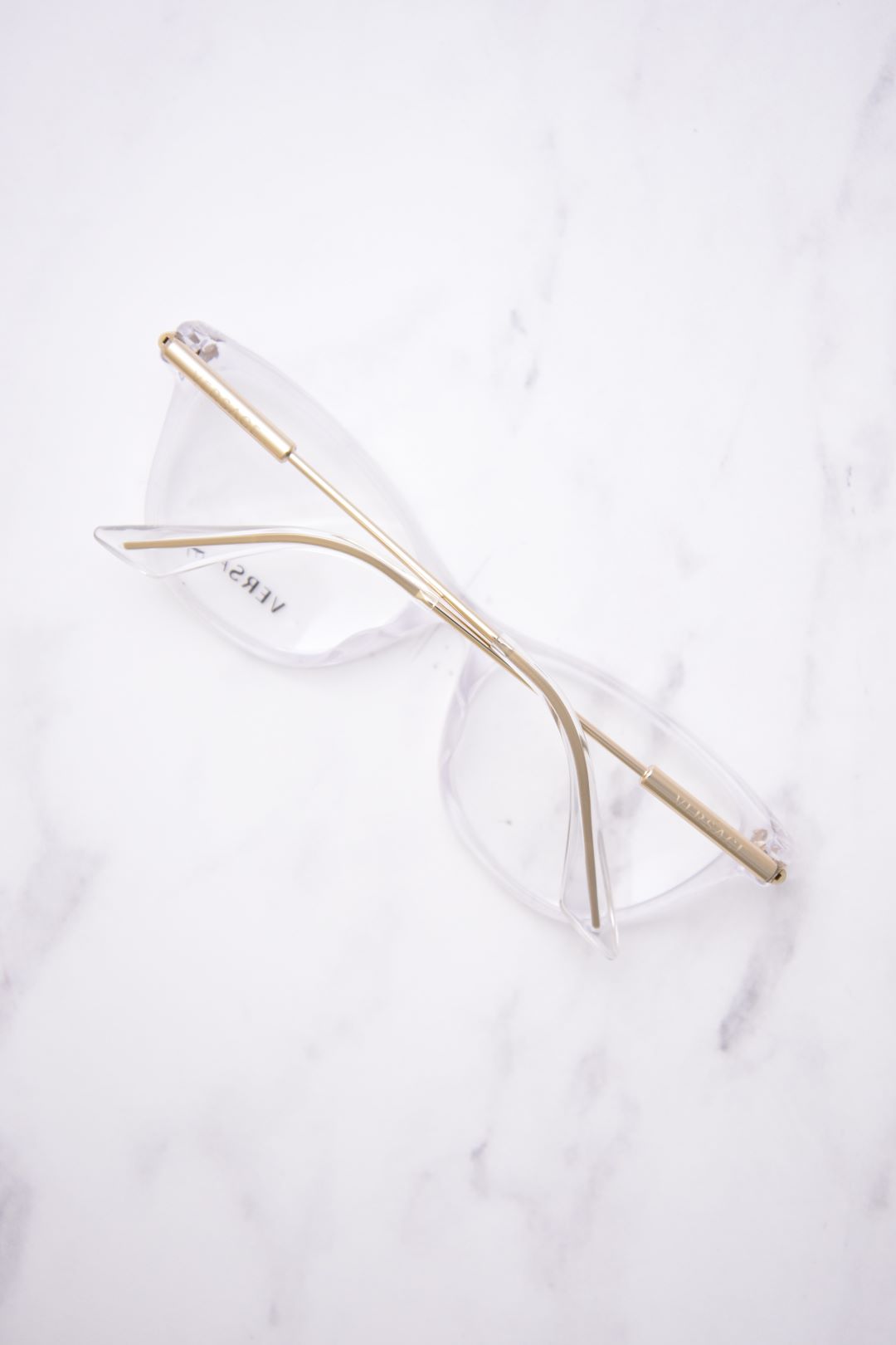 VERSACE キャットアイフレムメカネ VE3309 148 Versace Eyeglasses VE 3330 148 Crystal at Amazon Women's