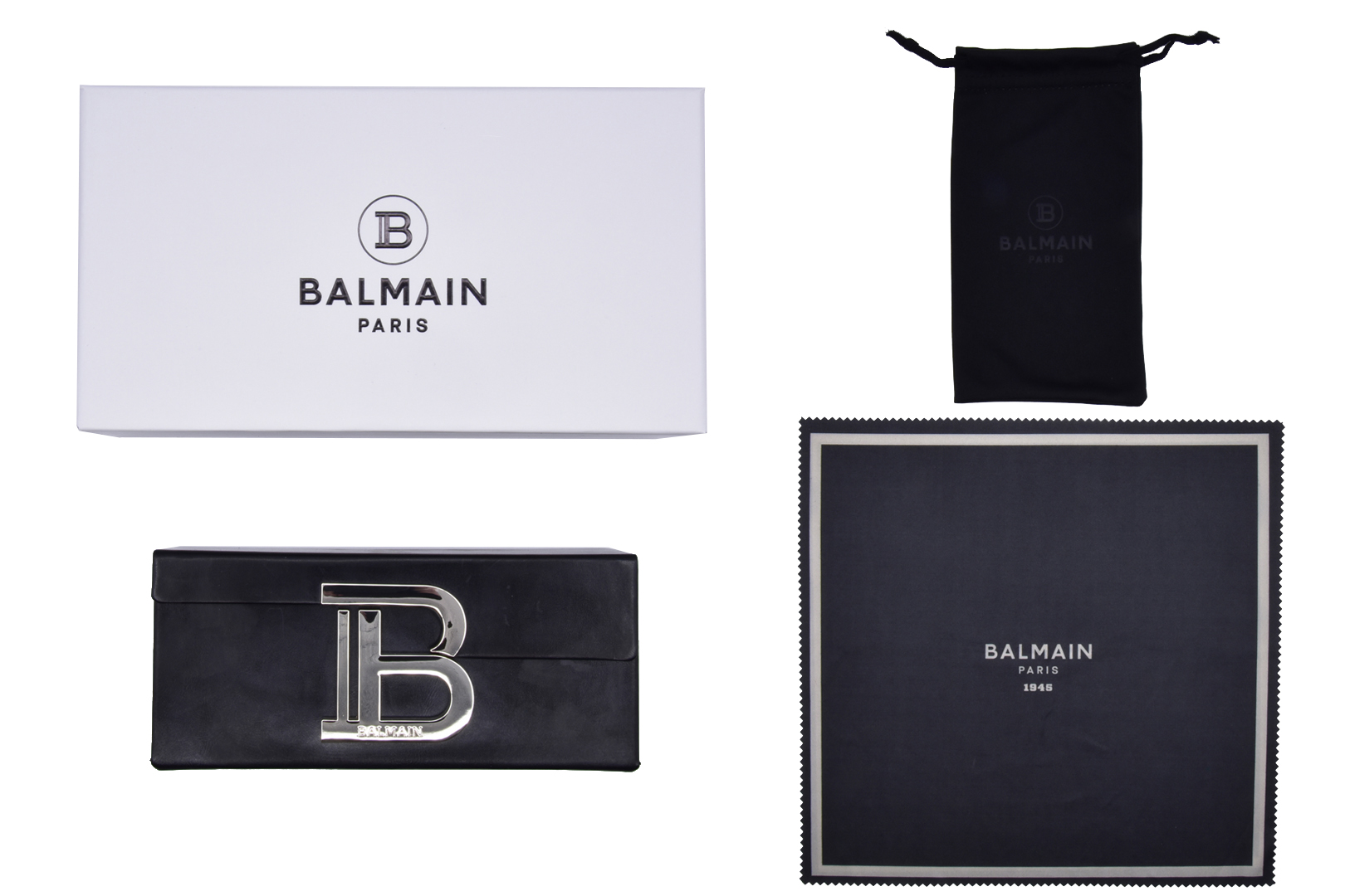 メガネ BALMAIN FW25 Balmain - BPX - b (BPX 172 B) Balmain Admiral BPX-172A Titanium Eyeglasses Black/Gold Full