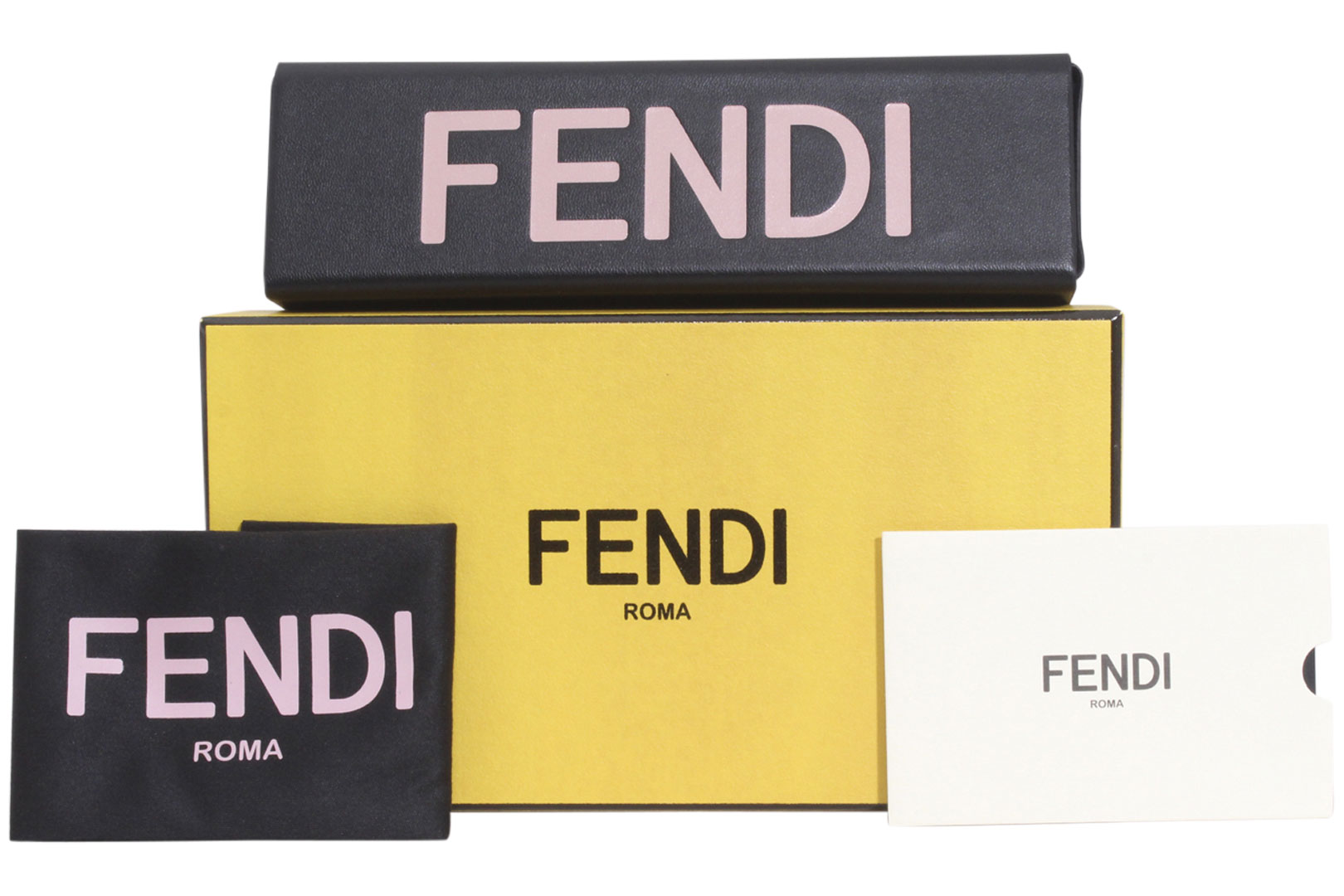 Fendi FE50030I 001 Eyeglasses Women's Shiny Solid Black Full