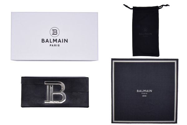 メガネ BALMAIN FW25 Balmain - BPX - c (BPX 172 C) Balmain Admiral BPX-172A Titanium Eyeglasses Black/Gold Full