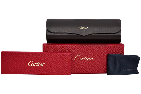 Cartier CT0271S 008 Sunglasses Gold/Red Rectangle Shape 58
