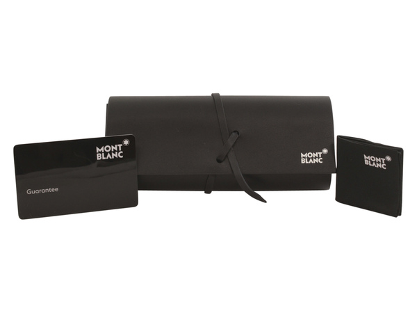 Mont Blanc MB0258SA 001 Sunglasses Men's Black/Smoke Square