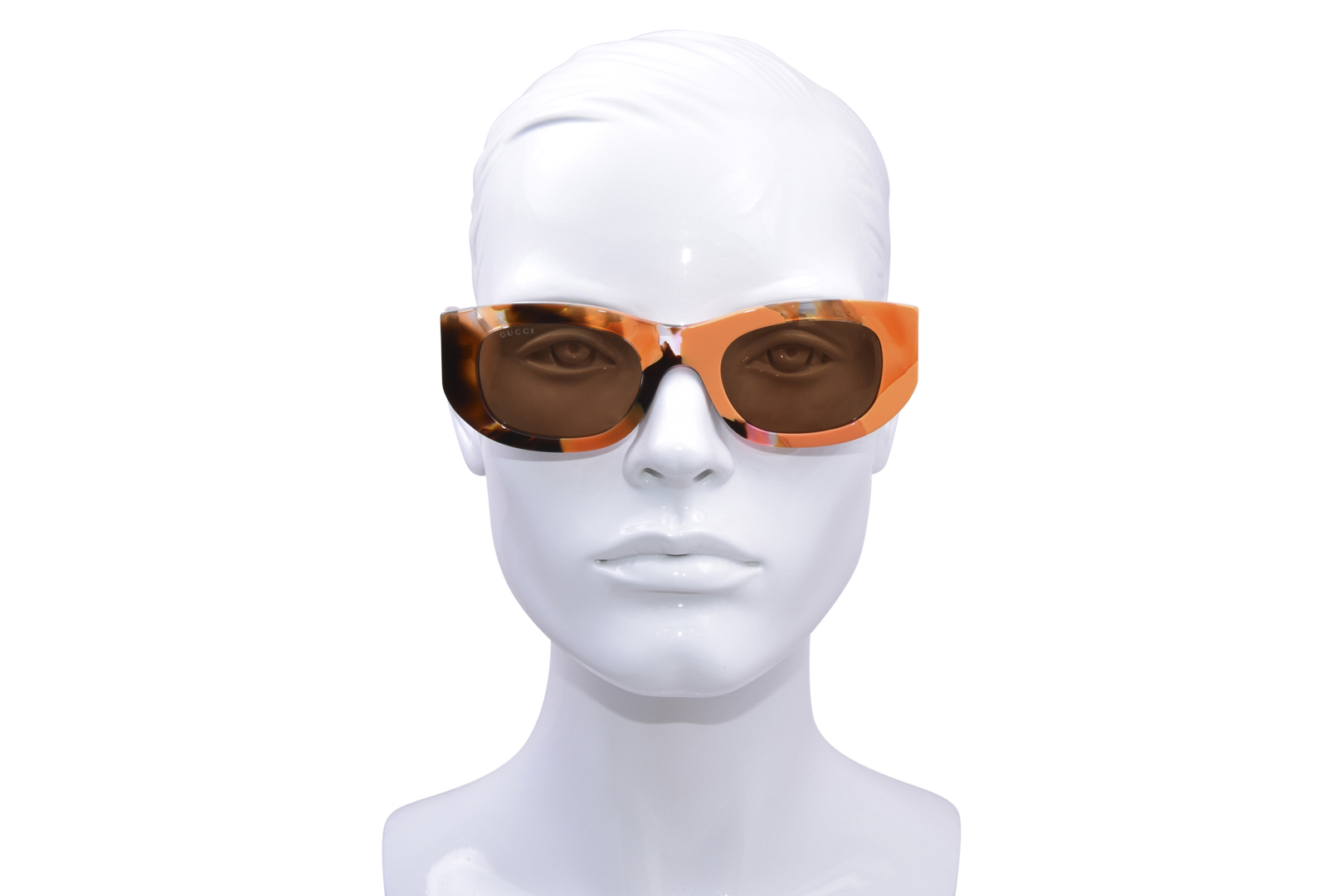 サングラス GUCCI Woman Sunglasses Orange GG1627S 001 Gucci GG1627S 001 Sunglasses Orange/Brown Cat Eye 51-22-145